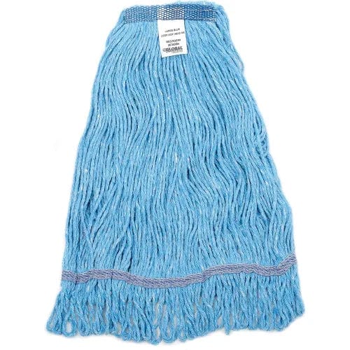 Centerline Dynamics Mops Global Industrial™ Large Blue Looped Mop Head, Narrow Band