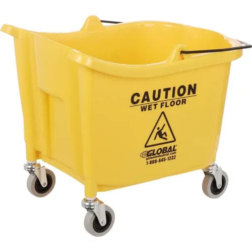 Centerline Dynamics Mops Global Industrial™ Mop Bucket And Wringer Combo 38 Qt., Down Press, Yellow