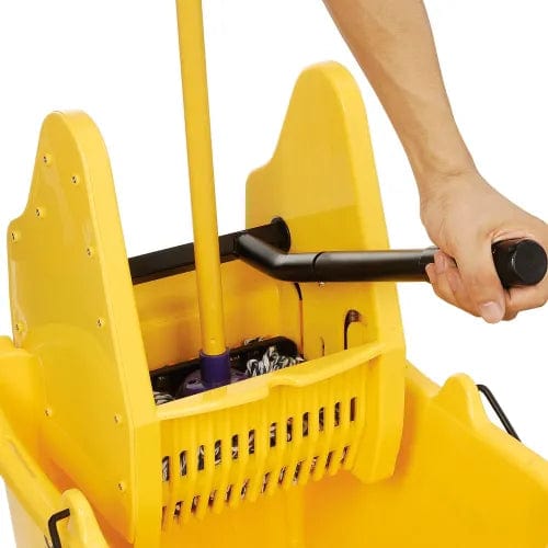 Centerline Dynamics Mops Global Industrial™ Mop Bucket And Wringer Combo 38 Qt., Down Press, Yellow