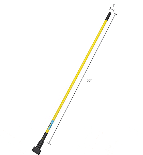 Centerline Dynamics Mops Global Industrial™ Plastic Jaws Mate 1" x 60" Fiberglass Handle