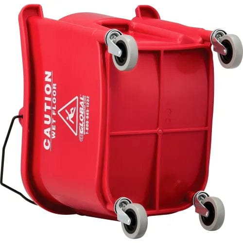 Centerline Dynamics Mops Mop Bucket And Wringer Combo 38 Qt., Down Press, Red