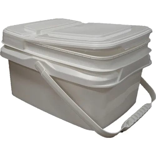 Centerline Dynamics Mops One Gallon Bucket with Lid and Handle, Polypropylene, White - Pkg Qty 6