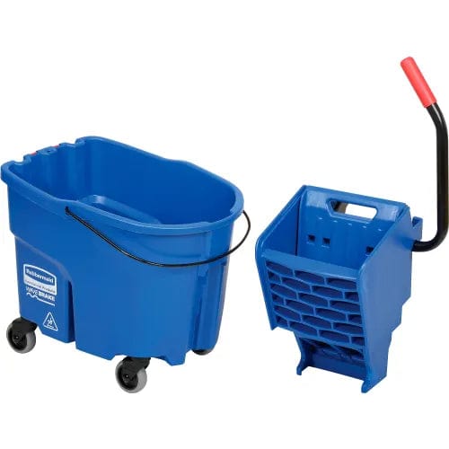 Centerline Dynamics Mops Rubbermaid WaveBrake® 2.0 Side Press Mop Bucket & Wringer Combo 26-35 Qt. - Blue