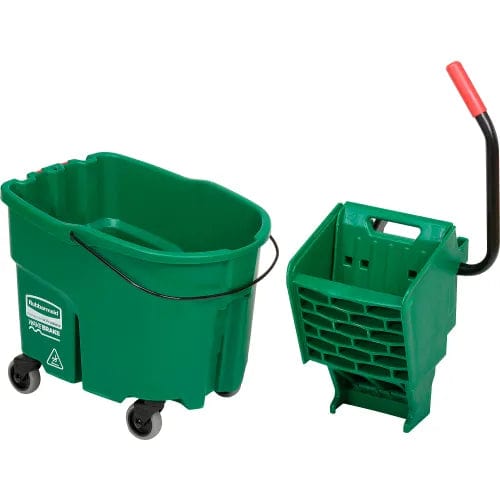 Centerline Dynamics Mops Rubbermaid WaveBrake® 2.0 Side Press Mop Bucket & Wringer Combo 26-35 Qt. - Green