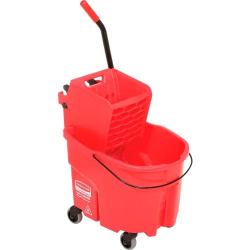 Centerline Dynamics Mops Rubbermaid WaveBrake® 2.0 Side Press Mop Bucket & Wringer Combo 26-35 Qt. - Red