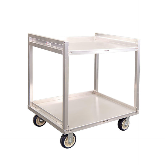 Centerline Dynamics New Age Industrial Carts New Age Industrial Extreme Duty Utility Cart, Mobile, 6" Plate Type Casters, 2000LB Capacity, 2 Shelf, Shelf Spacing = 27", 37"L x 22"W x 41"H 97179