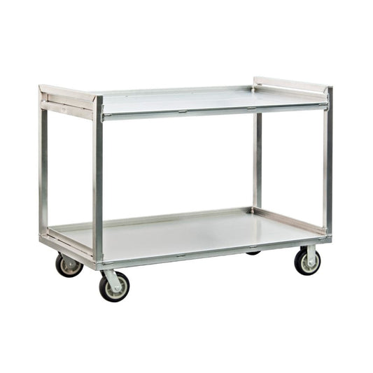 Centerline Dynamics New Age Industrial Carts New Age Industrial Extreme Duty Utility Cart, Mobile, 6" Plate Type Casters, 2000LB Capacity, 2 Shelf, Shelf Spacing = 27", 54"L x 22"W x 41"H 97178