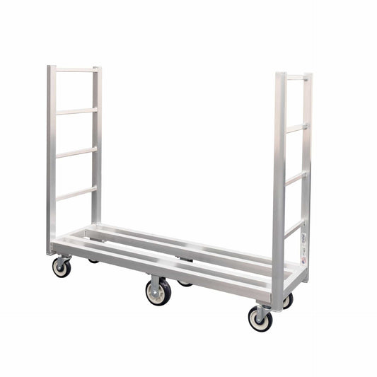 Centerline Dynamics New Age Industrial Trucks New Age Industrial U-Boat, All Welded Aluminum, Four 5" x 1.25" Plate Type Swivel Casters, 2 Plate Type Rigid Casters, Zero-Turn Radius, 1500LB Capacity, 60"L x 18"W x 52.25"H 95762