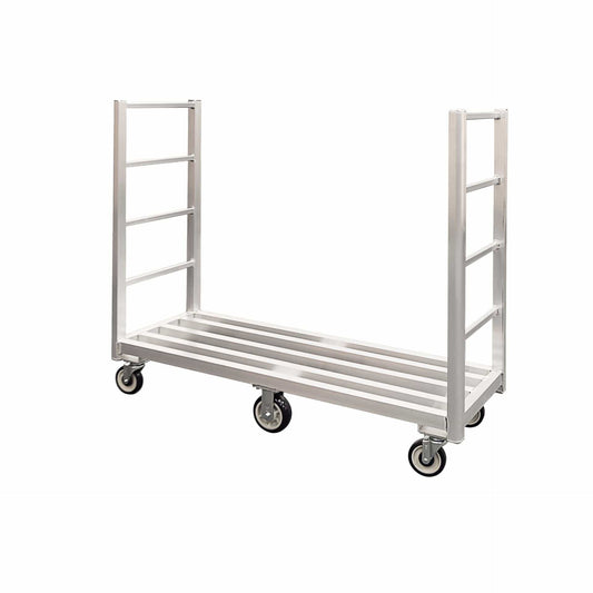 Centerline Dynamics New Age Industrial Trucks New Age Industrial U-Boat, All Welded Aluminum, Four 5" x 1.25" Plate Type Swivel Casters, 2 Plate Type Rigid Casters, Zero-Turn Radius, 1500LB Capacity, 60"L x 20"W x 52.25"H 96055