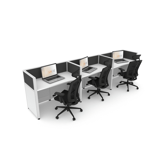 Centerline Dynamics Office Cubicle Sunline Signature 4’x2′ – 41″ High Office Cubicle