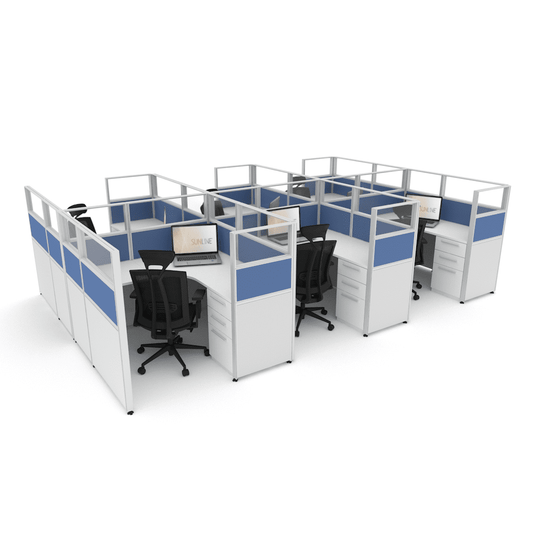 Centerline Dynamics Office Cubicle Sunline Signature 5'x5' - 53" High Office Cubicle (Price Matrix)