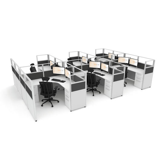 Centerline Dynamics Office Cubicle Sunline Signature 6'x6' - 53" High Office Cubicle (Price Matrix)