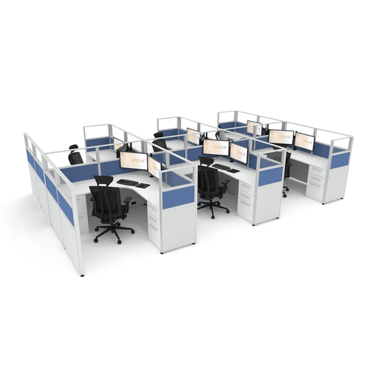 Centerline Dynamics Office Cubicle Sunline Signature 6'x6' - 53" High Office Cubicle (Price Matrix)