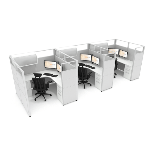 Centerline Dynamics Office Cubicle Sunline Signature 6’x6′ – 65″ High Down to 53″ Office Cubicle