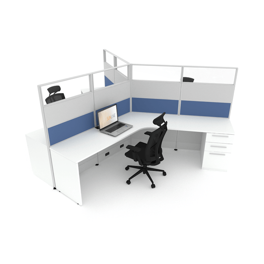 Centerline Dynamics Office Cubicle Sunline Signature 6’x6′ – 65″ High Down to 53″ Office Cubicle