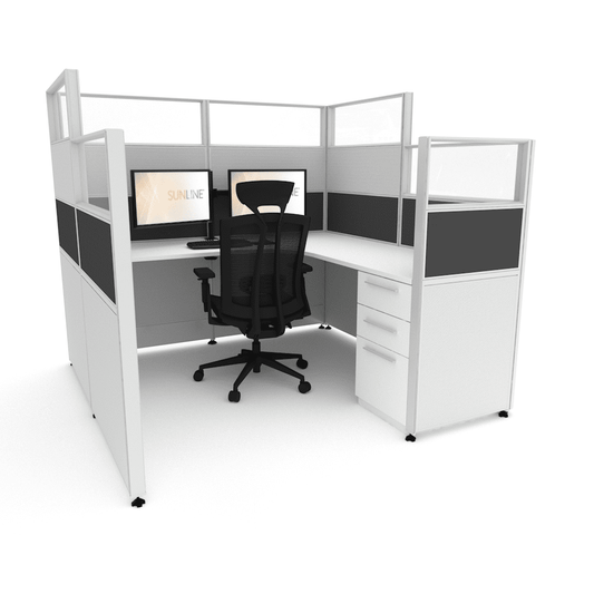 Centerline Dynamics Office Cubicle Sunline Signature 6’x6′ – 65″ High Down to 53″ Office Cubicle (Price Matrix)