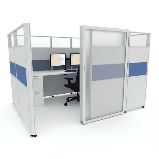 Centerline Dynamics Office Cubicle Sunline Signature 8’x6′ – 65″ High Office Cubicle With Sliding Door (Price Matrix)