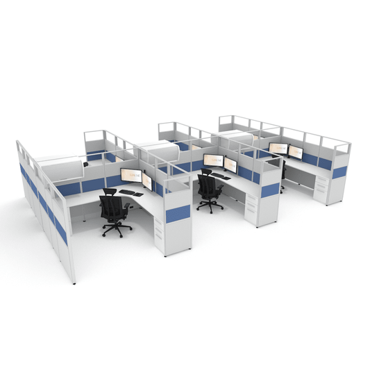 Centerline Dynamics Office Cubicle Sunline Signature 8’x8′ – 65″ High Office Cubicle