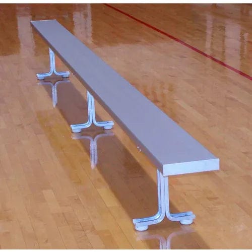 Centerline Dynamics Outdoor Seating 15' Aluminum Park Bench, Backless, Surface Mount