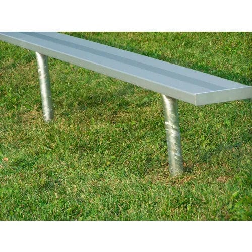 Centerline Dynamics Outdoor Seating 15' Aluminum Team Bench, Backless, In Ground Mount