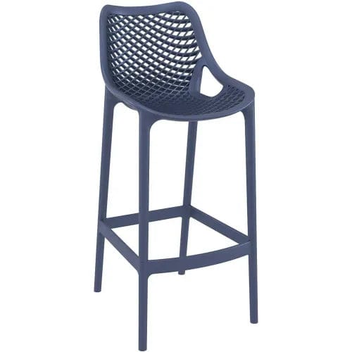 Centerline Dynamics Outdoor Seating Air Resin Bar Stool, Dark Gray - Pkg Qty 2