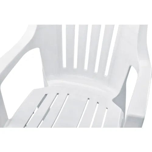 Centerline Dynamics Outdoor Seating Outdoor Resin Stacking Chair, White - Pkg Qty 4