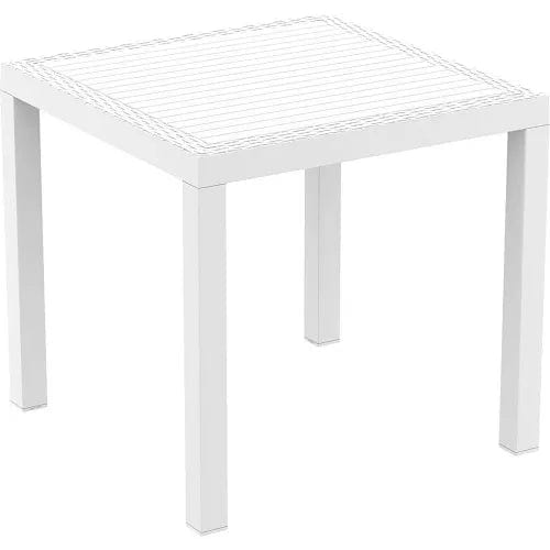 Centerline Dynamics Outdoor Seating Siesta Orlando 5 Piece Outdoor Dining Set, 31-1/2"W x 29"H Table, White