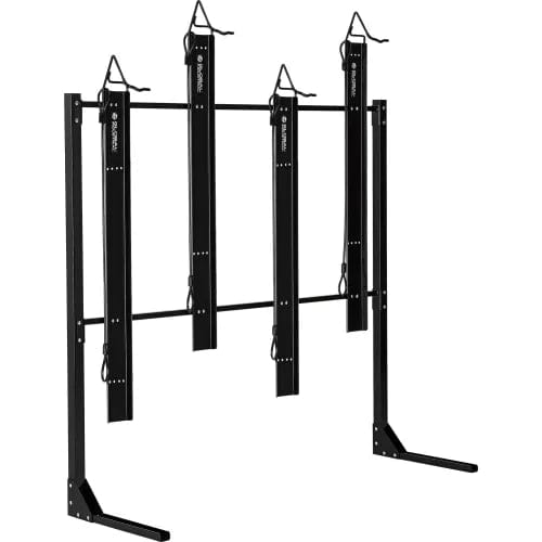 Centerline Dynamics Outdoor Structures & Storage Indoor Vertical Fat Tire Bike Rack, Lockable, 4 Bike Capacity, Black