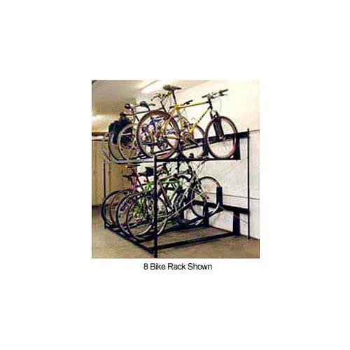 Centerline Dynamics Outdoor Structures & Storage Non-Lockable Two Tier 6 Bike Storage Rack