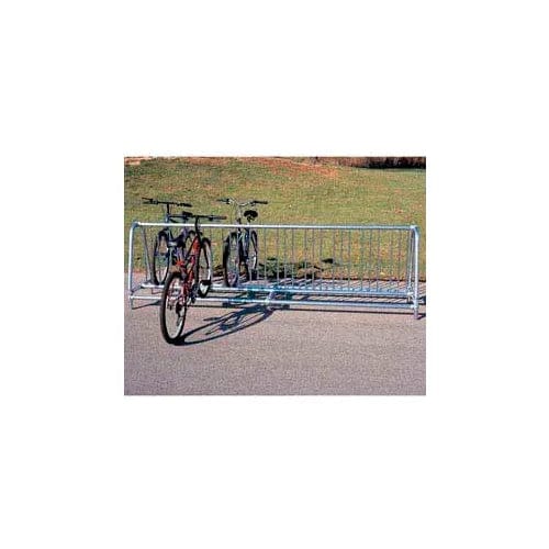 Centerline Dynamics Outdoor Structures & Storage Portable Traditional Bike Rack, 20-Bike Capacity, Double Sided, 10' Long