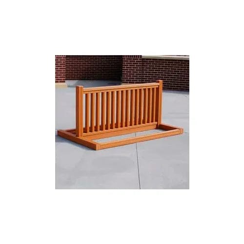 Centerline Dynamics Outdoor Structures & Storage Recycled Plastic Bike Rack 6-10 Bikes 6 ft Long Cedar