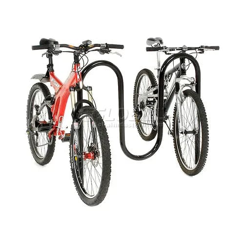 Centerline Dynamics Outdoor Structures & Storage Wave Bike Rack, 5-Bike Capacity, Below Ground Mount, Black