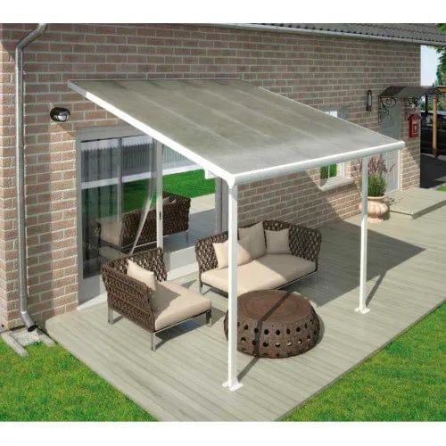 Centerline Dynamics Patio Covers Canopia Feria Patio Cover Kit, HG9214, 14'L x 13'W, Clear Panel, White Frame