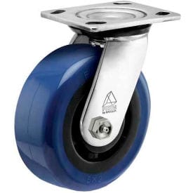 Centerline Dynamics Plate Casters Bassick® Prism Stainless Steel Swivel Caster - Eagle Urethane - 5" Dia.