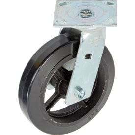 Centerline Dynamics Plate Casters Faultless Swivel Plate Caster 1418-8 8" Mold-On Rubber Wheel