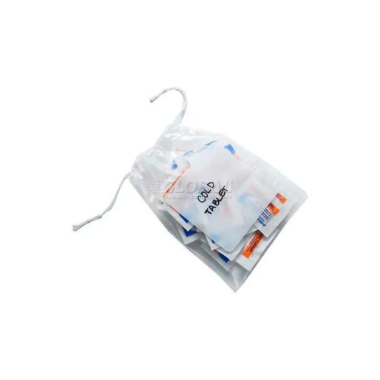Centerline Dynamics Poly Bags Pull Tite Drawstring Bags, 12"W x 15"L, 1.5 Mil, Clear, 1000/Pack