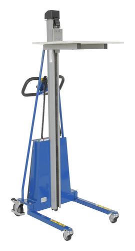 Centerline Dynamics Portable Load Lifters Vestil Steel DC Powered Work Positioner 35-1/2 In. x 23-5/8 In. x 79-1/2 In. 550 Lb. Capacity