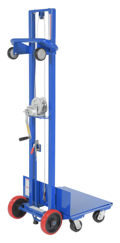 Centerline Dynamics Portable Load Lifters Vestil  Steel Lite Load Lift With Winch, Swivel Casters and Manual Floor Lock 24 In. x 20 In. Platform 400 Lb. Capacity