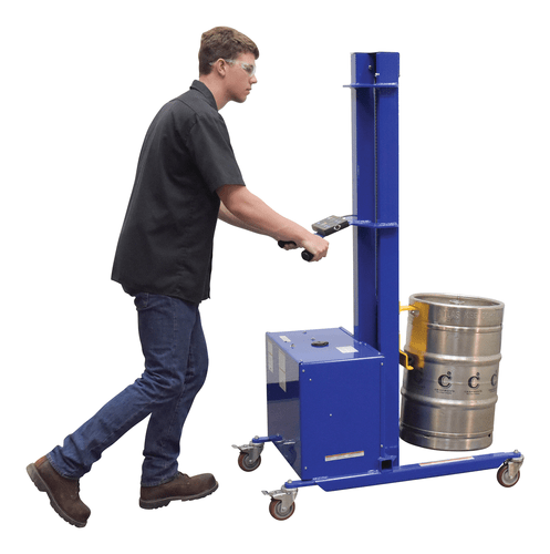 Centerline Dynamics Portable Load Lifters Vestil Steel Quick Lift DC Powered Keg Lift 57 In. Raised Height 400 Lb. Capacity