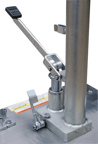 Centerline Dynamics Post Tables Vestil Partially Stainless Steel Hydraulic Post Table 18 In. x 18 In. 500 Lb. Capacity