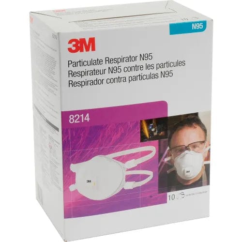 Centerline Dynamics PPE 3M™ 8214 N95 Disposable Particulate Respirator w/Face Seal, 10/Box