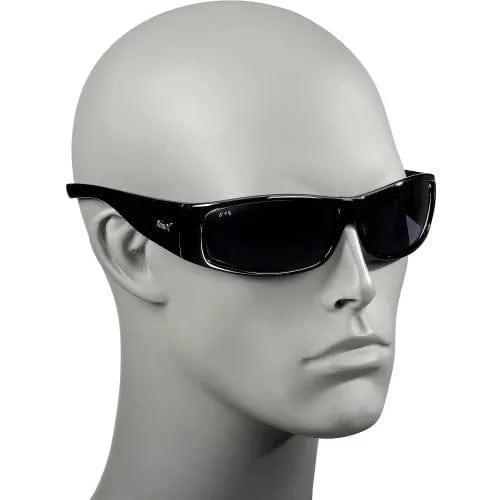 ERB 17921 Boas Xtreme Safety Glasses Black Frame Smoke Lens