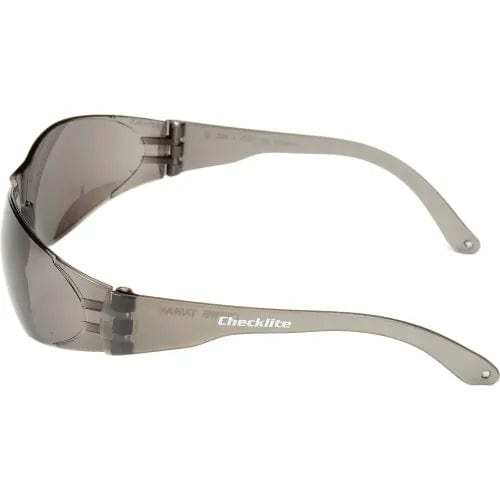 Centerline Dynamics PPE MCR Safety Crews CL112 Checklite Safety Glasses, Black Lens, Black Frame, Anti-Scratch