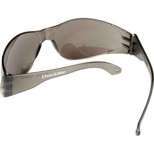 Centerline Dynamics PPE MCR Safety Crews CL112 Checklite Safety Glasses, Black Lens, Black Frame, Anti-Scratch