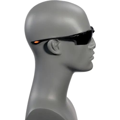 Centerline Dynamics PPE MCR Safety LW212 Law® 2 Safety Glasses, Orange Temple Inserts, Gray Lens