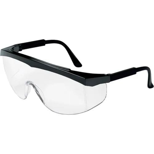 Centerline Dynamics PPE MCR Safety SS010 Stratos® Safety Glasses, Black Frame, Clear Uncoated Lens