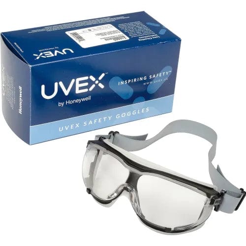 uvex splash goggles Uvex® Carbonvision™ S1650D Safety Goggles, Black & Gray Frame, Clear L– Centerline Dynamics