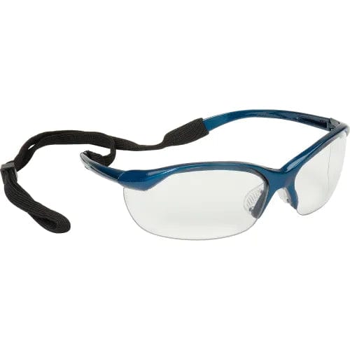 Centerline Dynamics PPE Vapor Safety Glasses - Clear, Metallic Blue