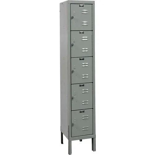 Centerline Dynamics Premium Box Lockers Dark Gray Hallowell  5-Tier 5 Door Premium Locker, 12"W x 18"D x 66"H