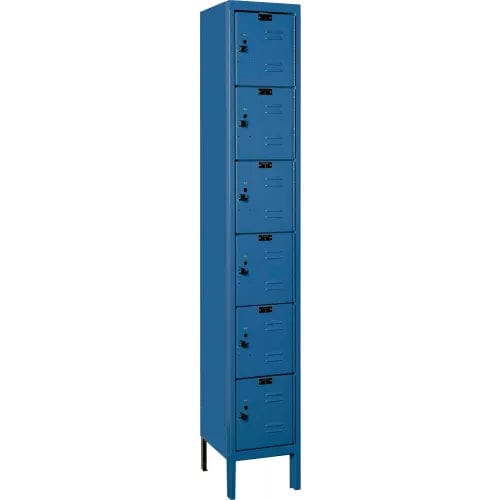 Centerline Dynamics Premium Kd Box Lockers Blue / Assembled Hallowell 6-Tier 6 Door Premium Locker, 12"W x 15"D x 78"H